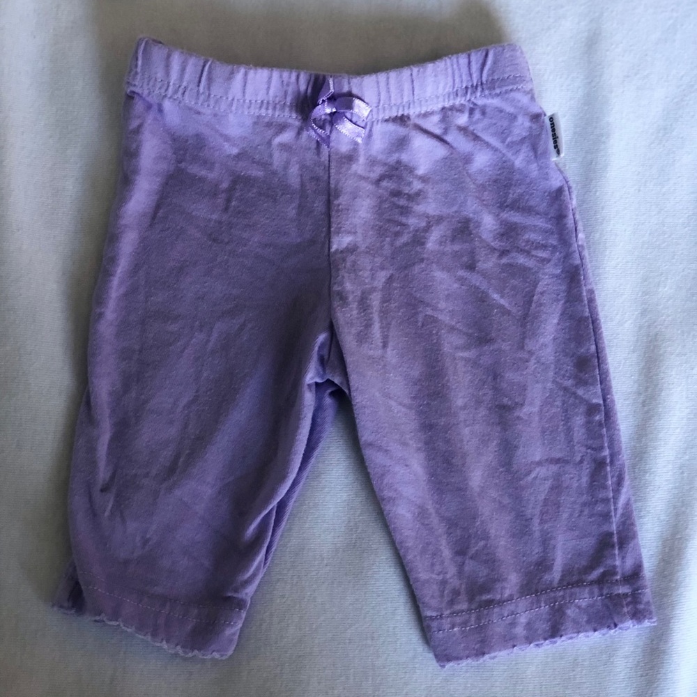 Purple track pants